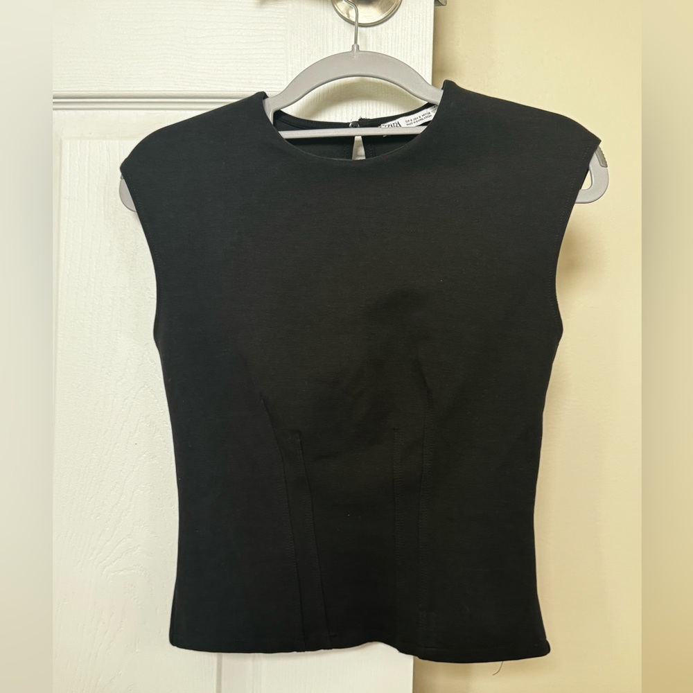 Zara corset-effect cotton top